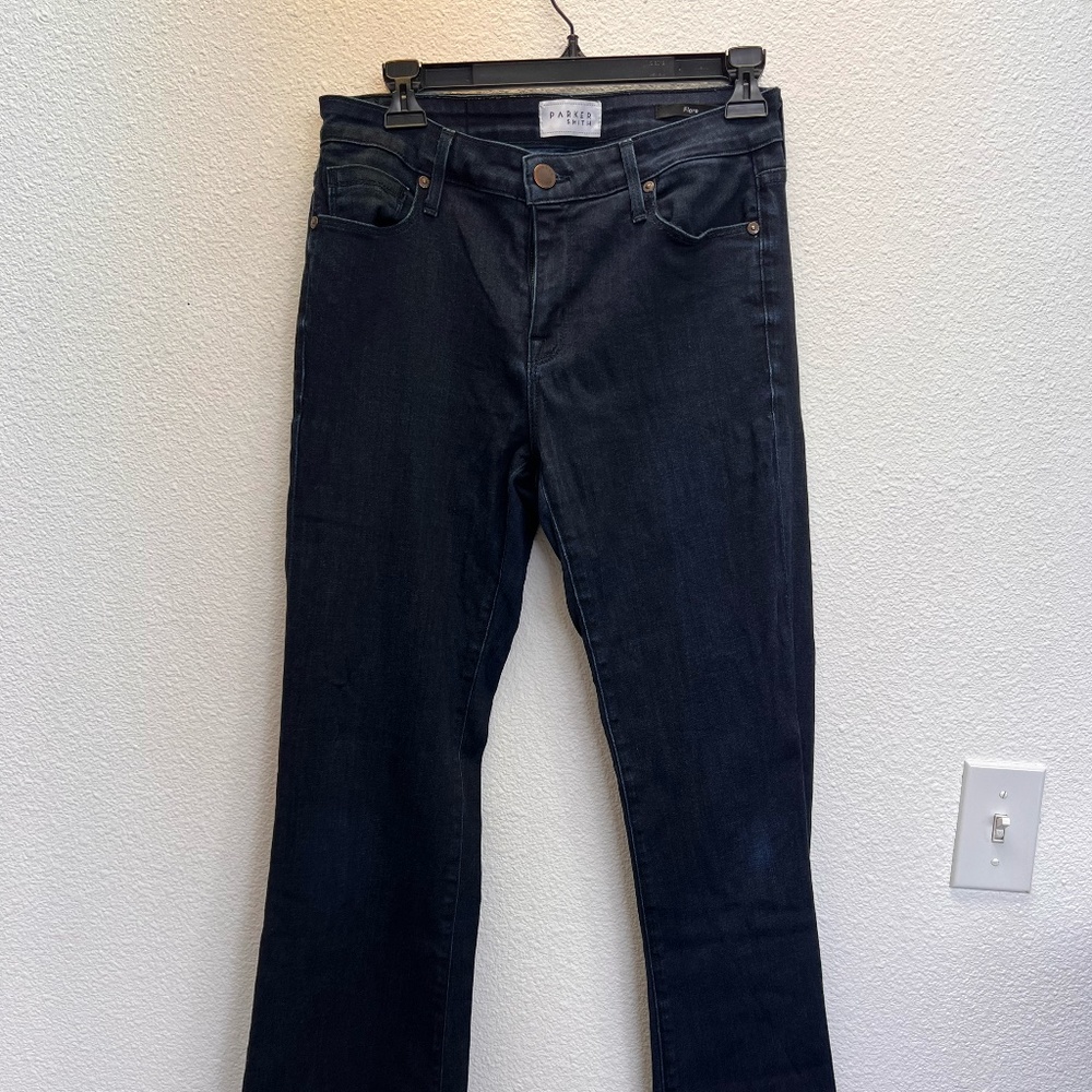 Parker Smith dark wash flared jeans